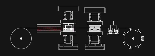 Mesin Thermoforming Plastik Tiga Stasiun